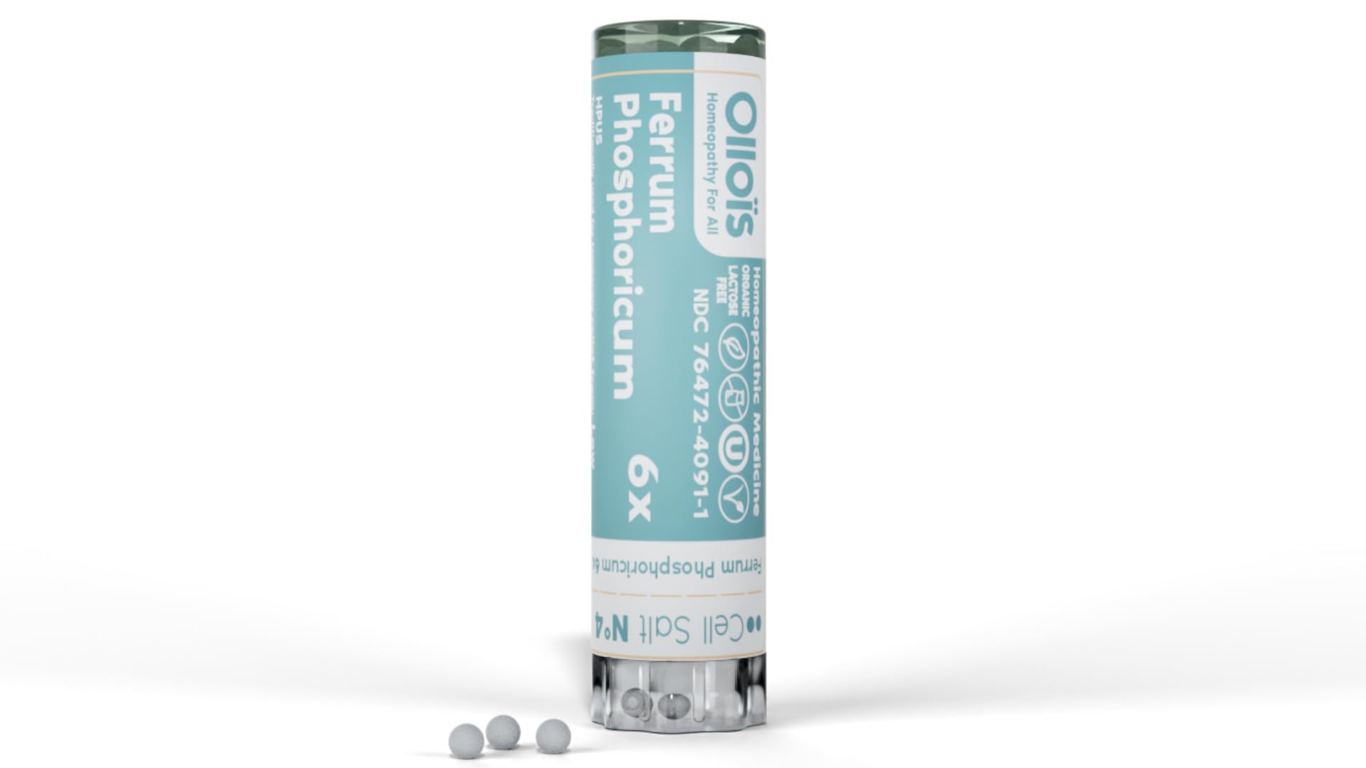 Ferrum Phosphoricum- OLLOIS - Organic & Vegan, Kosher Certified, Cell Salt #4 (Approx. 80 pellets) OLLOÏS buy supplements canada