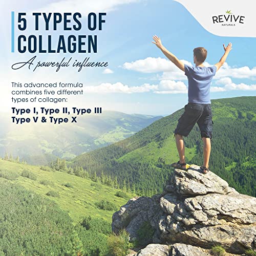 Multi Collagen Protein Capsules - Types I, II, III, V & X - Hydrolysed Grass Fed Bovine, Wild Caught Marine Revive Naturals buy supplements canada