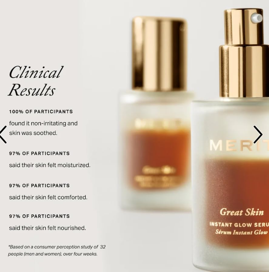 Merité Great Skin Instant Glow Serum, Bi-Phase Lightweight Formula, Hydrating and Plumping with Hyaluronic Acid and Niacinamide Aus Healthcare buy supplements canada