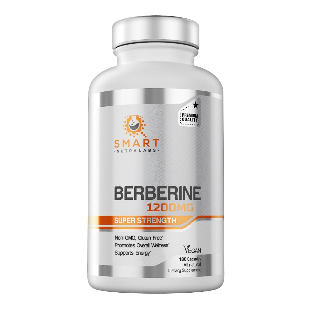 Smart Nutra Labs Premium Berberine HCL 1200mg- 180 Vegan Capsules, 100% Pure Smart Nutra Labs buy supplements canada