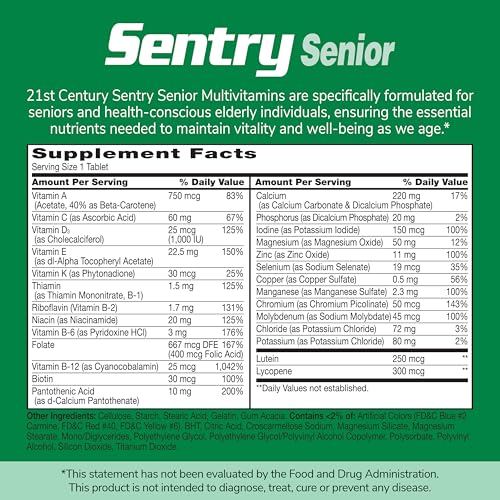 21st Century Sentry Senior Tablets, 265 Count 21st Century buy supplements canada