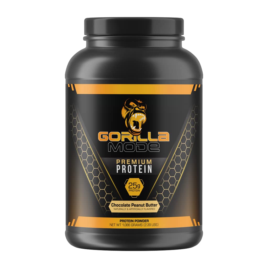 Gorilla Mode Premium Whey Protein - Chocolate Peanut Butter / 25 Grams of Whey Gorilla Mind buy supplements canada