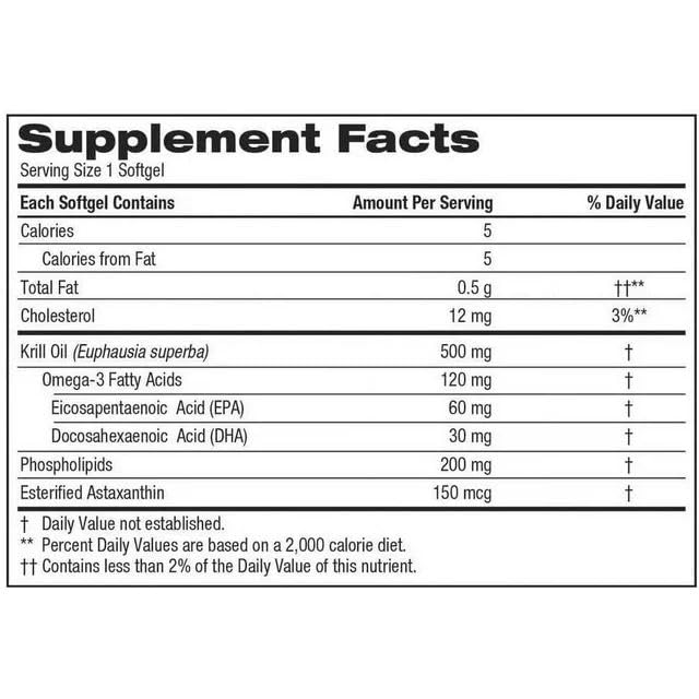 Kir-kland Signature Krill Oil 500 Milligram 160 Softgels healthsupps.co.uk buy supplements canada