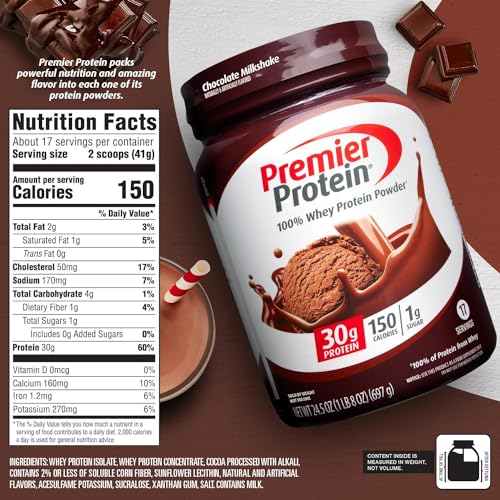 Premier Protein Powder, Chocolate Milkshake, 30g Protein, 1g Sugar, 100% Whey Protein Premier Protein buy supplements canada