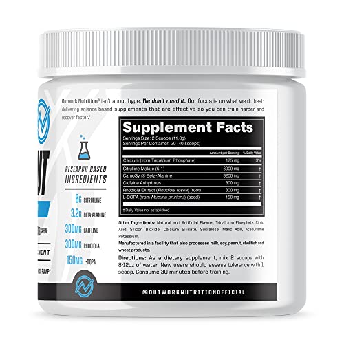 Outwork Nutrition Pre-Workout Supplement with Nootropics - Energy & Mental Focus Outwork Nutrition buy supplements canada