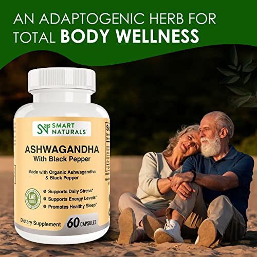 Smart Naturals Organic Ashwagandha with Black Pepper Herbal Supplements, Relieves Smart Naturals buy supplements canada