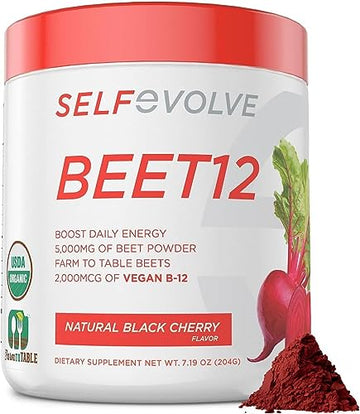 selfevolve Beet12 - Organic Beet Root Powder Enhanced with Vitamin B12, Nitric Oxide Booster selfevolve buy supplements canada
