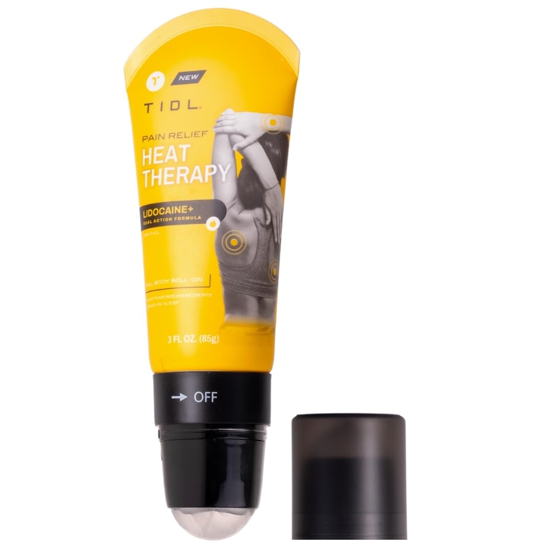 TIDL - Pain Relief Roll On - Fast-Acting Relief on Lower Back, Knee, Neck, Joint & Nerve Pain - Works for Post Workout, Sport & Muscle Recovery - Cooling, Topical, Lidocaine, Menthol (3oz, 1-Pack) TIDL buy supplements canada