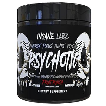Insane Labz Psychotic Black Edition Mid Stimulant Pre Workout Powder, Energy Focus Insane Labz buy supplements canada