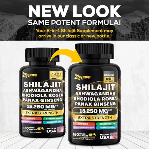Zoyava Shilajit 9000MG Radiant Health Blend Ashwagandha 2000MG Rhodiola Rosea Zoyava buy supplements canada