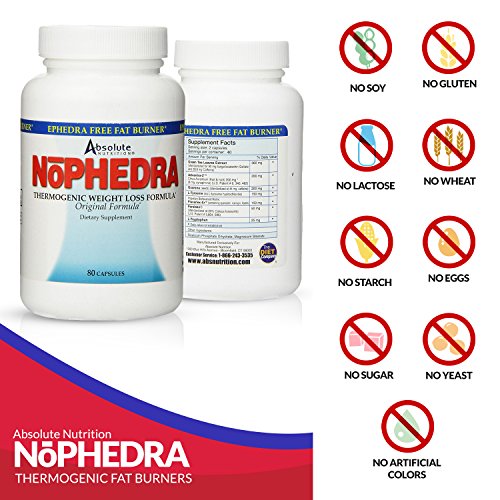 Absolute Nutrition Thermogenic Fat Burners, Nophedra Capsules, 80 Count Bottle Absolute Nutrition buy supplements canada