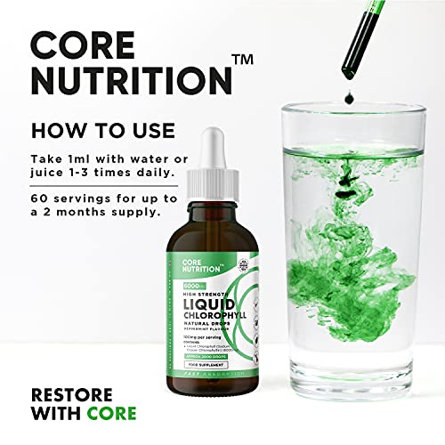 Core Nutrition Liquid Chlorophyll Drops for Water - 2 Fl. Oz for 60 Servings - 2 Month Supply Core Nutrition buy supplements canada