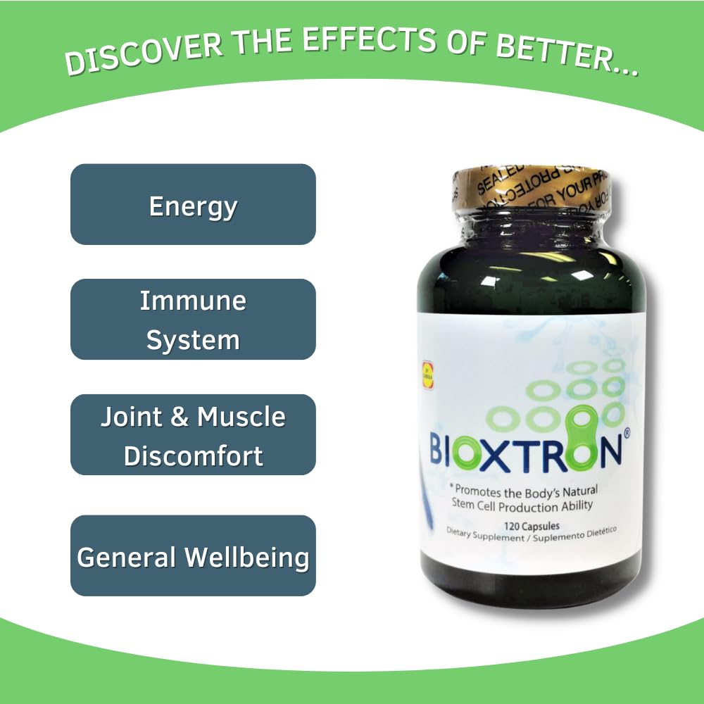 Bioxtron Natural AFA Stem Cell Supplement - Joint Support & Muscle Pain - Immune System Support - Natural Blue Green Algae Spirulina - 120 Caps Bioxtron buy supplements canada