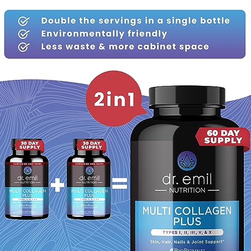 DR EMIL NUTRITION Multi Collagen Pills - 180 Capsules - Collagen Supplements to Support DR EMIL NUTRITION buy supplements canada