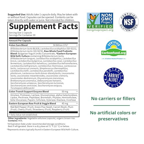 Garden of Life Probiotics for Women and Men - Raw Probiotics Colon Care 50 Billion Garden of Life buy supplements canada