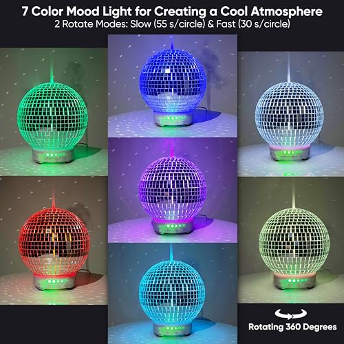Disco Ball Diffuser Rotating - 300 ML Mirror Ball Oil Diffuser, Essential Oils Diffusers for Home SCANDINORDICA buy supplements canada