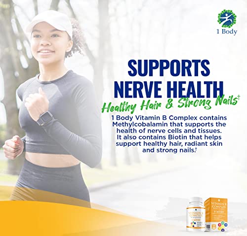 1 Body Vitamin B Complex – 5-MTHF Folate with B1, B2, B5, B6 1 Body buy supplements canada