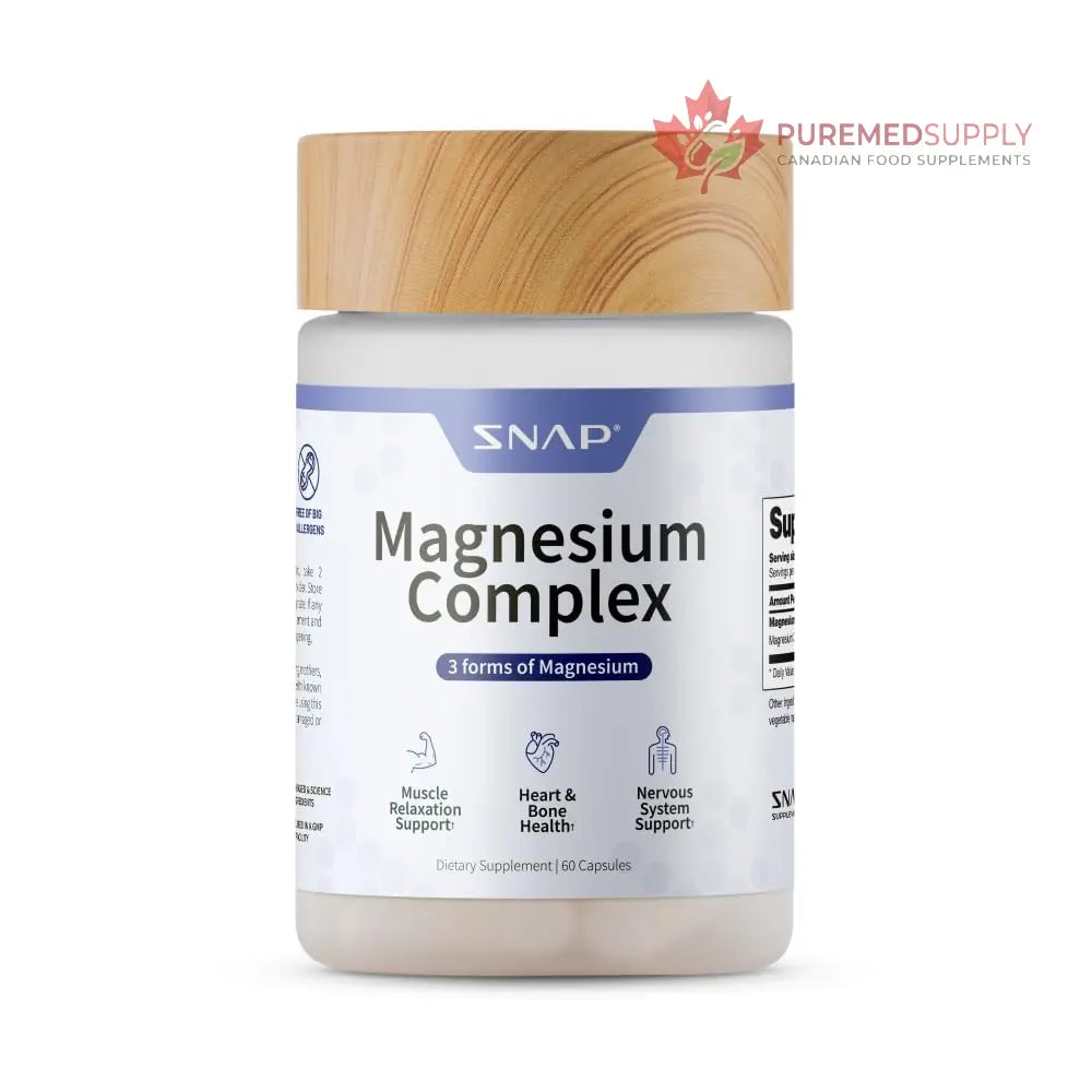 Snap Triple Magnesium Complex for Women & Men for Sleep & Muscle Support – 400mg, 3-in-1 Magnesium Supplement – Bisglycinate, Citrate & Oxide – Chelated for High-Absorption, 60 Vegetarian Capsules Snap Supplements buy supplements canada