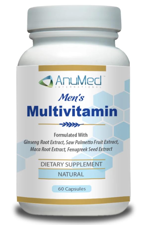 Men’s Multivitamin Supplement – Daily Energy, Immune & Heart Support – with Zinc, Magnesium, B12, CoQ10, Turmeric, Ginseng & More – 60 Vegetable Capsules – AnuMed AnuMed International buy supplements canada