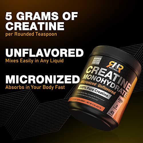 Rep N Roll Micronized Creatine Powder, 45 Serv., Creatine Monohydrate 5000 MG Rep N Roll buy supplements canada