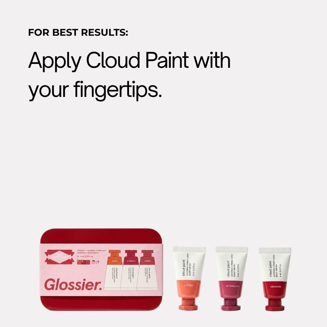 Glossier Mini Cloud Paint Blush Trio Holiday Gift Set: Crimson, Glisten & Afterglow Glossier buy supplements canada