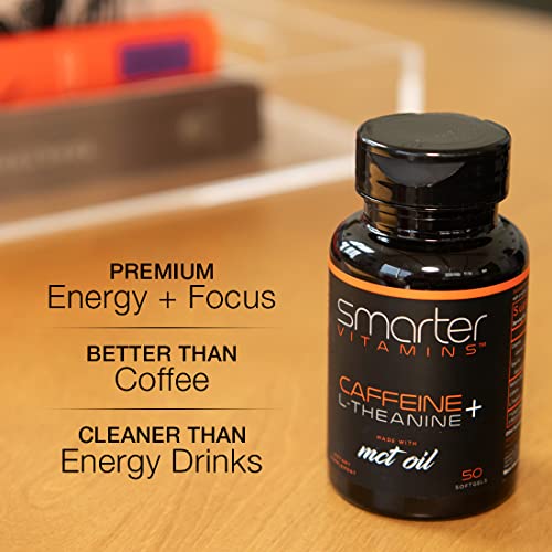 200mg Caffeine Pills - MCT Oil from 100% Coconuts + 100mg L-Theanine, Advanced Energy SmarterVitamins buy supplements canada