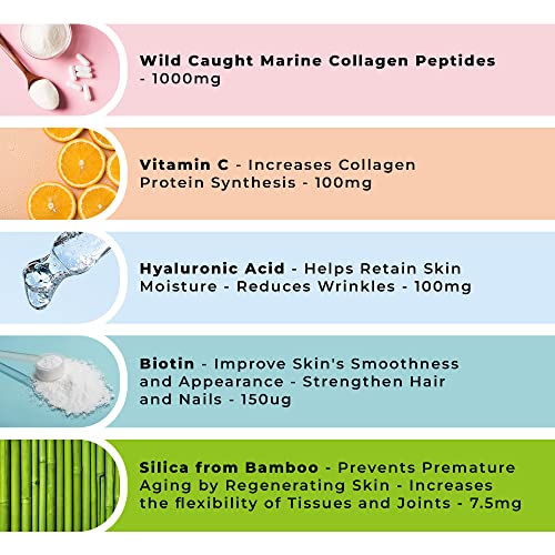 Wild-Caught Marine Collagen Complex Capsules with Hyaluronic Acid | 120 Capsules - 2 Month Supply LOVE LIFE SUPPLEMENTS buy supplements canada