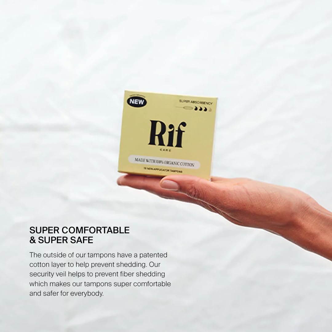 Rif Care Highly Absorbent Tampons, Organic Cotton, Non-Applicator (Super Absorbency Tampons) 18 Count Rif care buy supplements canada