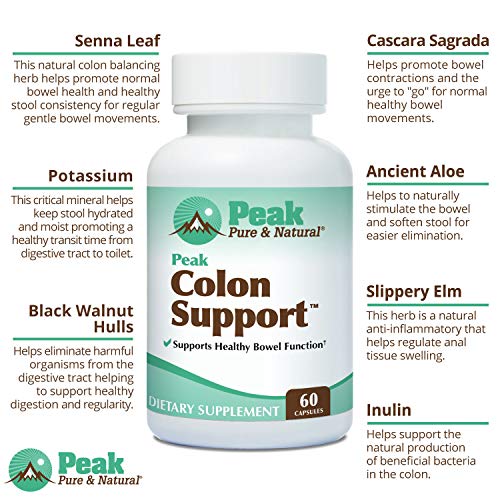 Peak Pure & Natural Colon Support - Colon Cleanse and Detox Supplement for Digestive Peak Pure & Natural buy supplements canada