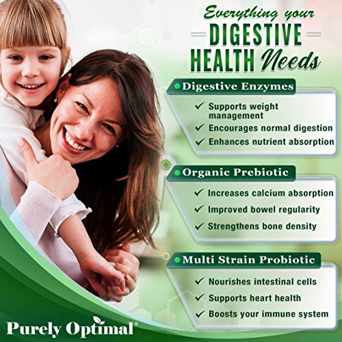 Purely Optimal Premium Digestive Enzymes Plus Prebiotics & Probiotics - for Better Digestio Purely Optimal buy supplements canada