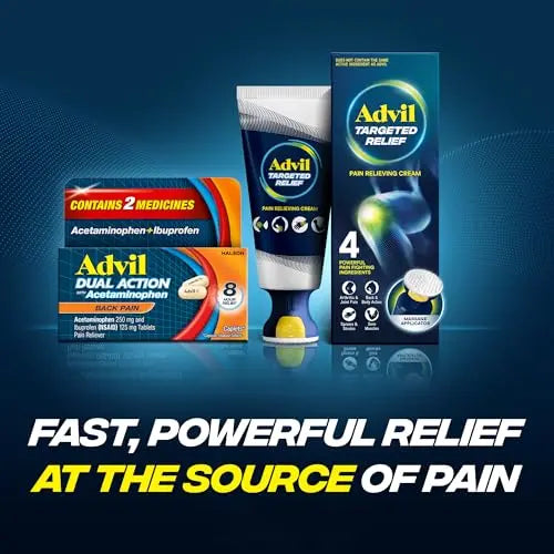 Advil Dual Action Back Pain Caplets Delivers 125mg Ibuprofen and 250mg Acetaminophen Per Dose for 8 Hours of Back Pain Relief - 144 Count Advil buy supplements canada