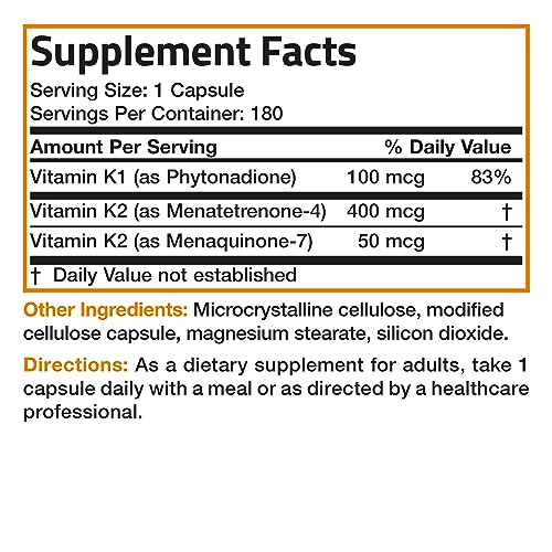 Vitamin K Triple Play (Vitamin K2 MK7 / Vitamin K2 MK4 / Vitamin K1) Full Spectrum Bronson buy supplements canada