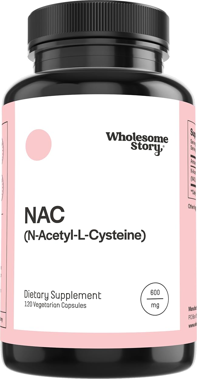 Wholesome Story NAC Supplement N Acetyl Cysteine 600 mg | Liver, Lung & Fertility Support | 120 Capsules | 120 Serving Supply Wholesome Story buy supplements canada