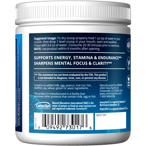 MRM Nutrition Driven Dry Scoop Pre-Workout Powder| Sour Berry Flavored| Pure Ingredients MRM buy supplements canada