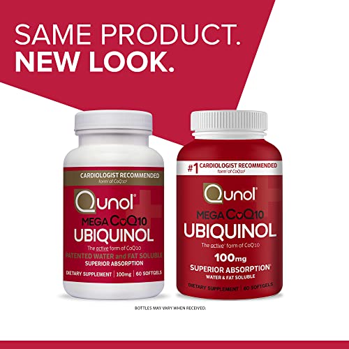 Qunol Ubiquinol CoQ10 100mg Softgels, Mega Ubiquinol 100mg - Superior Absorption Qunol buy supplements canada