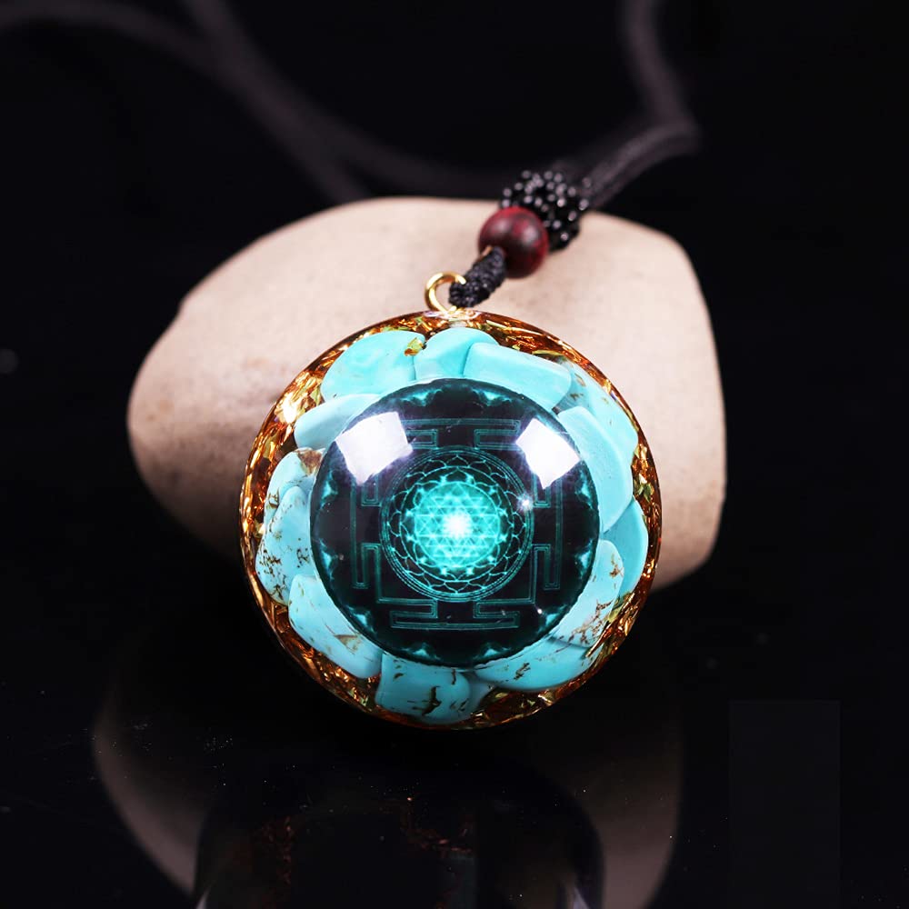 Day Day Up Turquoise Orgonite Pendant Healing Crystal jewelry Orgone Yoga Necklace Reiki Spiritual Day Day Up buy supplements canada