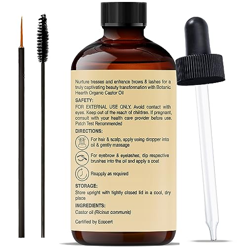 Botanic Hearth Castor Oil | USDA Certified Organic |100% Pure & Hexane Free | Cold Pressed | Growth Botanic Hearth buy supplements canada