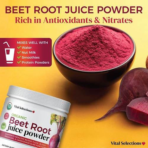 Vital Selections 100% Organic Beet Root Juice Powder, Highest Purity and Potency Vital Selections buy supplements canada