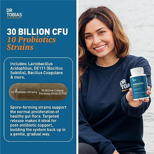 Dr. Tobias Probiotics 30 Billion, 10 Strains, 30 Billion CFU's, Targeted Release Probiotics Dr. Tobias buy supplements canada