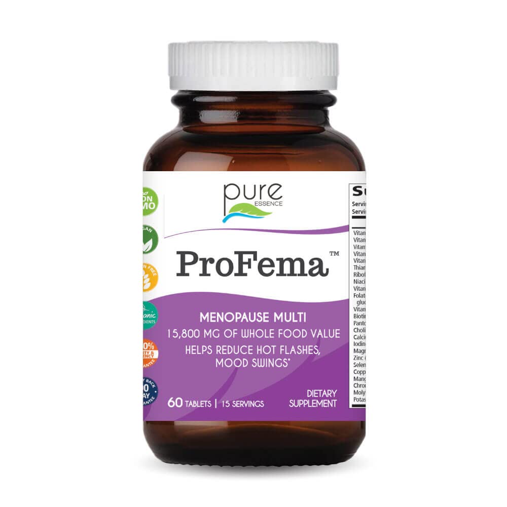 Pure Essence Labs ProFema - Multivitamin for Women - Natural Menopause Relief Supplement - Promotes Hormone Balance, Reduces Hot Flashes, Mood Swings, Night Sweats (60 Capsules) PURE ESSENCE LABS buy supplements canada