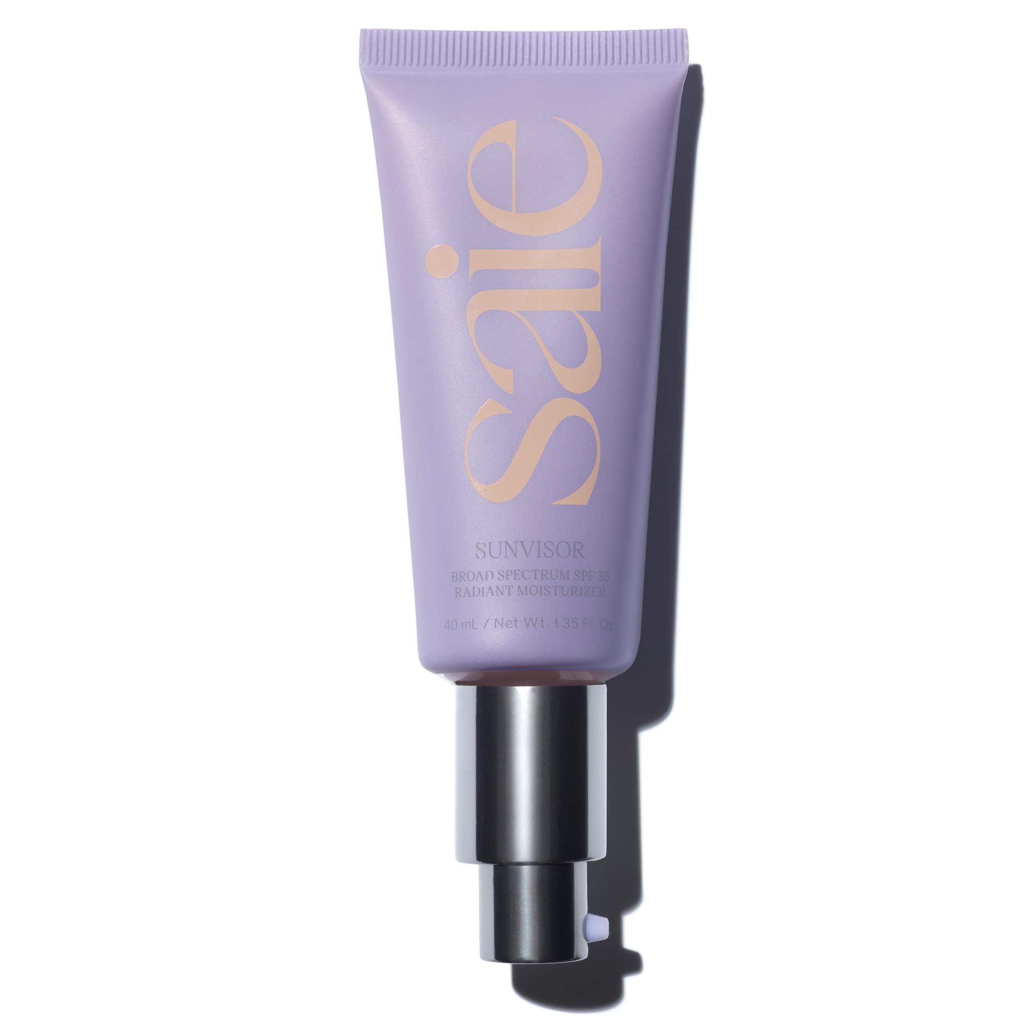 Saie Sunvisor Broad Spectrum Sunscreen Moisturizer SPF 35 - Hydrating Daily Face Sunscreen with 100% Sheer Mineral Zinc Oxide, Hyaluronic Acid + Vitamin C for Radiant, Dewy Skin (1.35 fl oz) Saie buy supplements canada