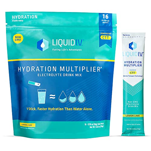 Liquid I.V. Hydration Multiplier - Lemon Lime - Hydration Powder Packets | Electrolyte Liquid I.V. buy supplements canada