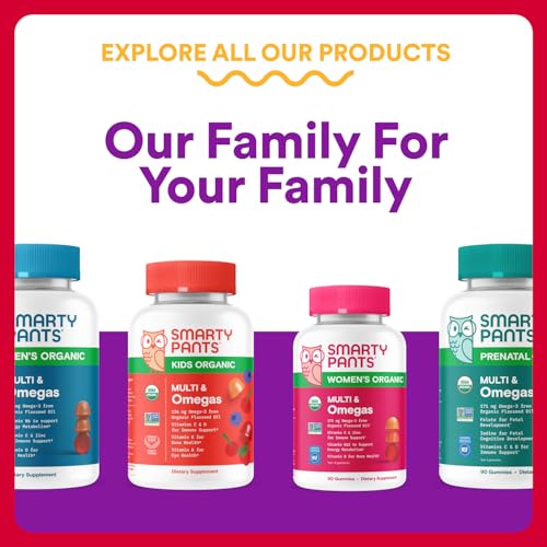 SmartyPants Organic Toddler Multivitamin Gummies: Probiotics, Omega 3 (ALA), Vitamin D3, C, Vitamin B12, B6, A, K & Zinc, Beta Carotene, Gluten Free SmartyPants buy supplements canada