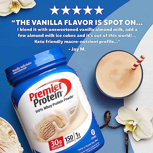 Premier Protein Powder, Vanilla Milkshake, 30g Protein, 1g Sugar, 100% Whey Protein Premier Protein buy supplements canada