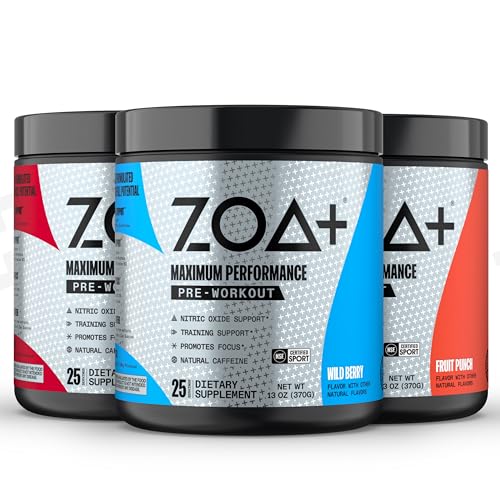 ZOA Pre-Workout Powder Bundle, All Flavors - 75 Servings (3-Pack) ZOA buy supplements canada
