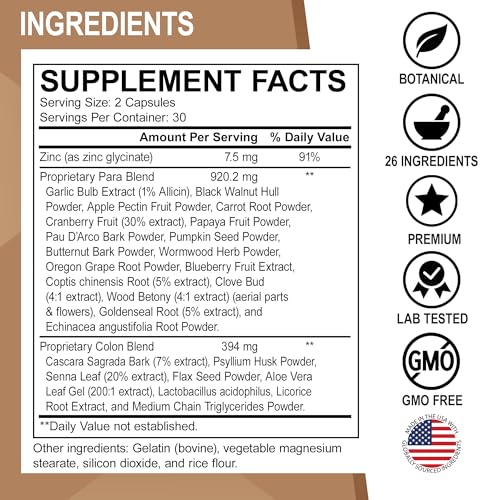 Colon Cleanse Pills Body Detox - Intestinal Guard Cleanser for Stomach - Natural Weight DR. BO buy supplements canada