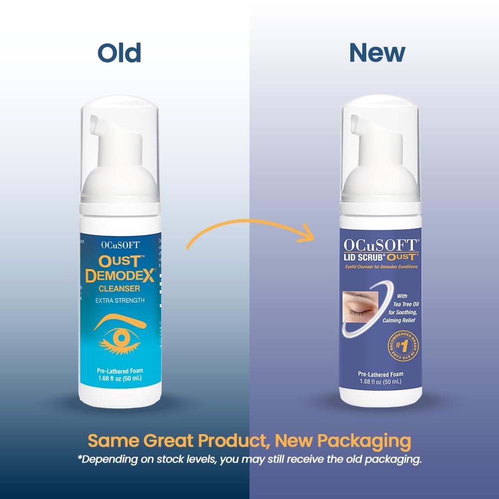 OCuSOFT Oust Demodex Foam Cleanser - Extra Strength - Foaming Cleanser for Eyelids & Eyelashes with Tea Tree Oil OCuSOFT buy supplements canada