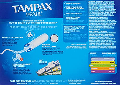 Tampax Pearl Unscented Super Absorbency Tampons, 96 Count Tampax buy supplements canada