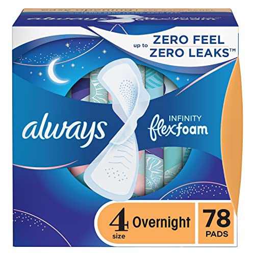 Always Infinity Feminine Pads For Women, Size 4 Overnight Absorbency, Multipack, With Flexfoam Always buy supplements canada