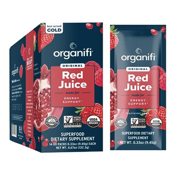 Organifi Red Juice - Vegan Energy Powder - Berry-Flavored Adaptogen Drink - Caffeine Organifi buy supplements canada